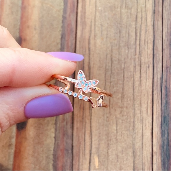 Butterfly ♡ Crystal Ring - Picture 7 of 8